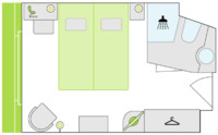 2-Bett-Außenkabine mit französischem Balkon 14.5 D m² 2-Bett-Außenkabine mit französischem Balkon 14.5 D m²