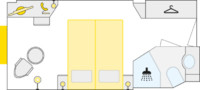 2-Bett-Außenkabine mit Zusatzbett 14.5 S m² 2-Bett-Außenkabine mit Zusatzbett 14.5 S m²