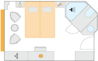 2-Bett-Außenkabine 14.5 C m² 2-Bett-Außenkabine 14.5 C m²