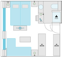 2-Bett-Juniorsuite mit französischem Balkon 23 E m² 2-Bett-Juniorsuite mit französischem Balkon 23 E m²