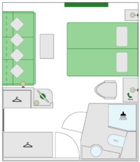 2-Bett-Familienkabine mit Schlafsofa und Zusatzbett 18.5 G m² 2-Bett-Familienkabine mit Schlafsofa und Zusatzbett 18.5 G m²