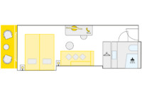 2-Bett-Außenkabine mit Panoramafenster 16.5 B m² 2-Bett-Außenkabine mit Panoramafenster 16.5 B m²