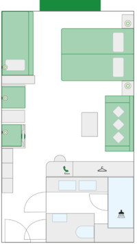 2-Bett-Familienkabine mit zwei Zusatzbetten 18.5 G m² 2-Bett-Familienkabine mit zwei Zusatzbetten 18.5 G m²