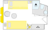 2-Bett-Außenkabine mit Zusatzbett 14.5 S m² 2-Bett-Außenkabine mit Zusatzbett 14.5 S m²